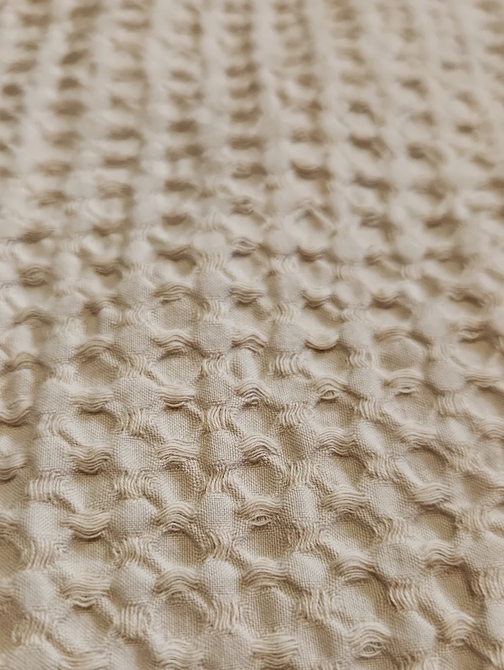 Quince Organic Luxe Honeycomb Duvet Cover And Sham Set In Sand, Twin